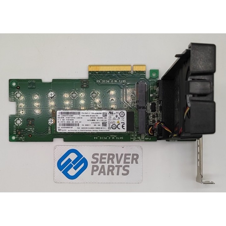 Dell Storage Adapter 2xM.2 NVMe PCIe NTRCY med 1x1TB NVMe SSD