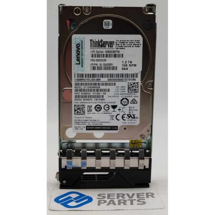 Lenovo 1.2TB 10K SAS 12G SFF 00XH238