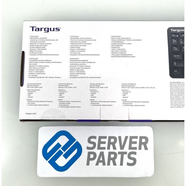 Targus Bluetooth Tangentbord Nordic Fullstorlek "Nya i Box"