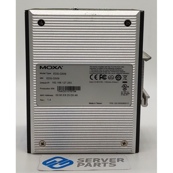 Moxa Passive Industrial GbE 9-port SFP Switch Rev. 1.4 EDS-G509