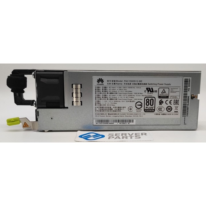 Huawei Hot-swap PSU 1500W till Serie V5 PAC1500S12-BE