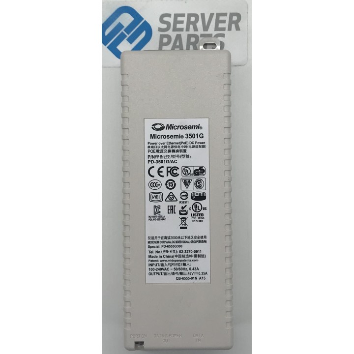 Microsemi PD-3501G/AC Gigabit PoE Power Injektor