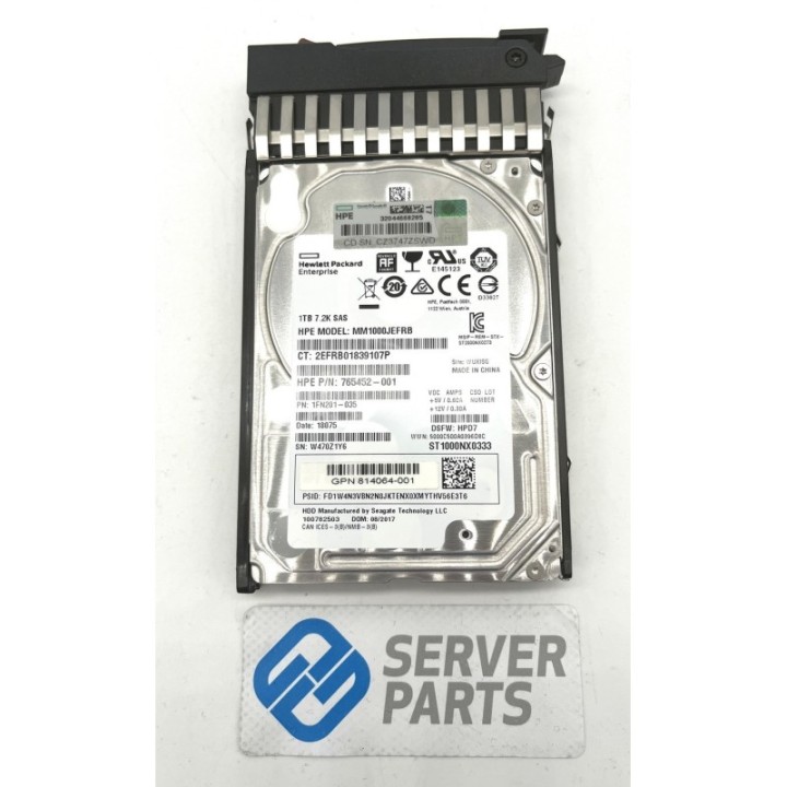 HP 1TB 7.2K SAS 6G MDL SFF 787652-001