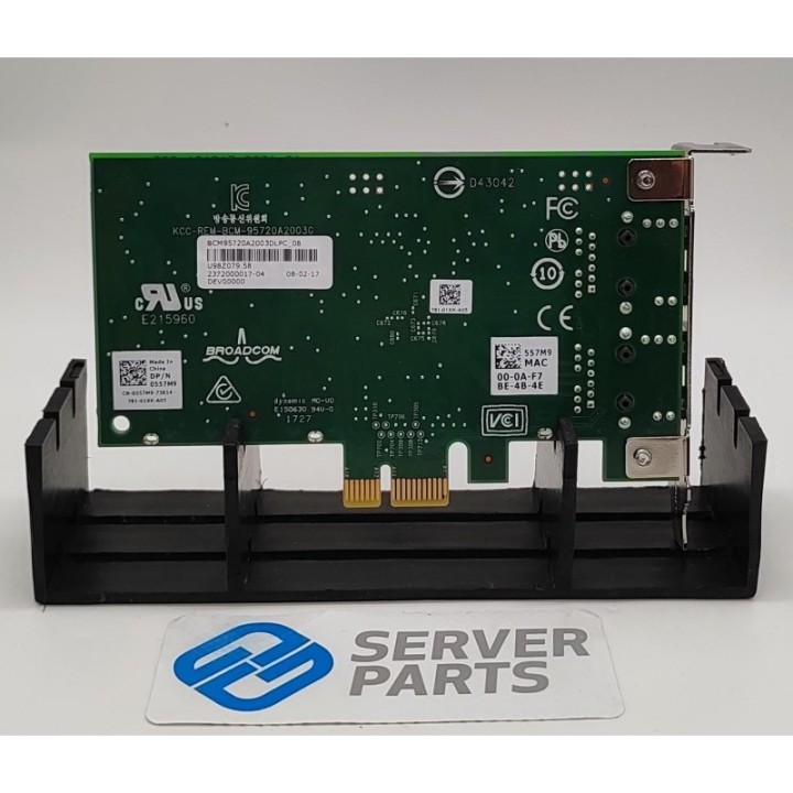 Dell Broadcom 5720 NIC Dualport GbE PCIe LP 557M9