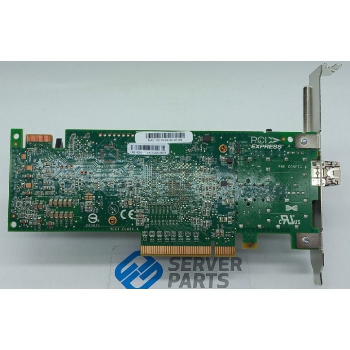 IBM Emulex LPE16000 Singleport 16Gb FC PCIe 00D8546 med SFP