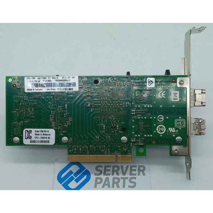 Lenovo Intel X520 10GbE Dualport PCIe 49Y7962 med SFP+