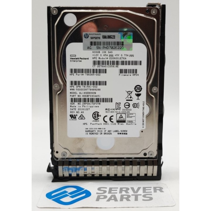 HP 600GB 10K SAS 12G SFF 781577-001