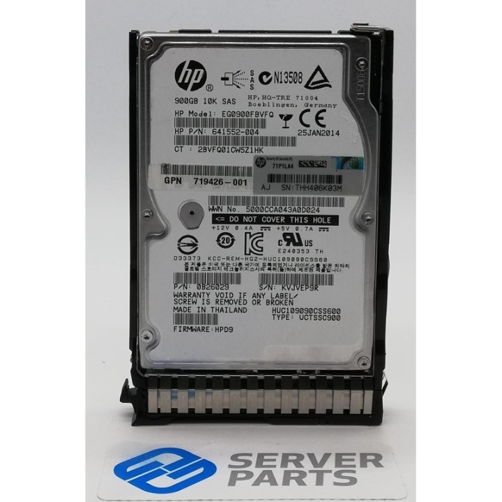 HP 900GB 10K SAS SFF Gen8 719429-001