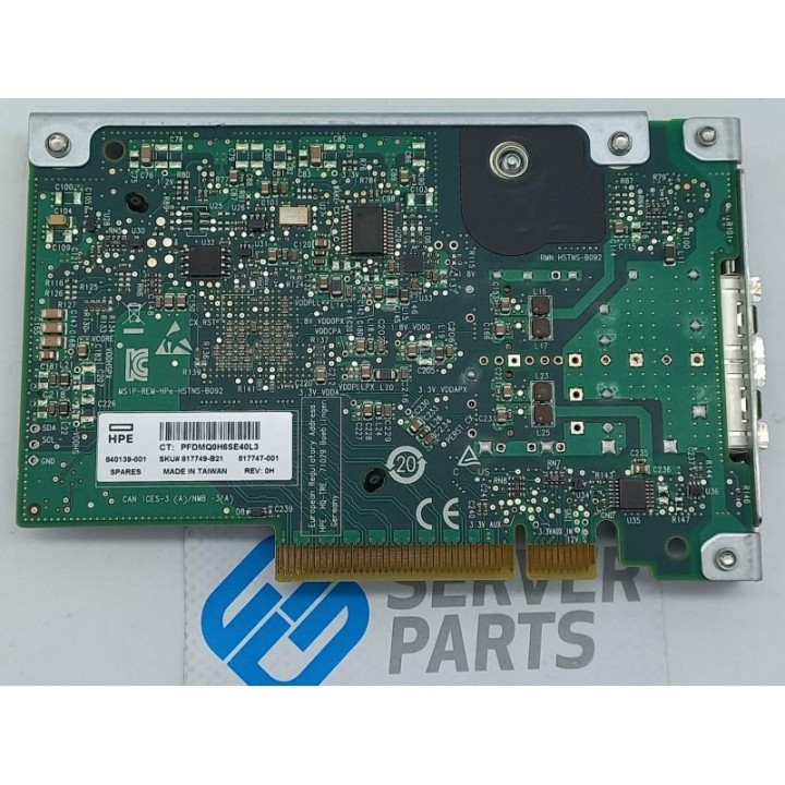 HP 640FLR-SFP28 Dualport 10/25GbE LOM NIC 840139-001 utan SFP
