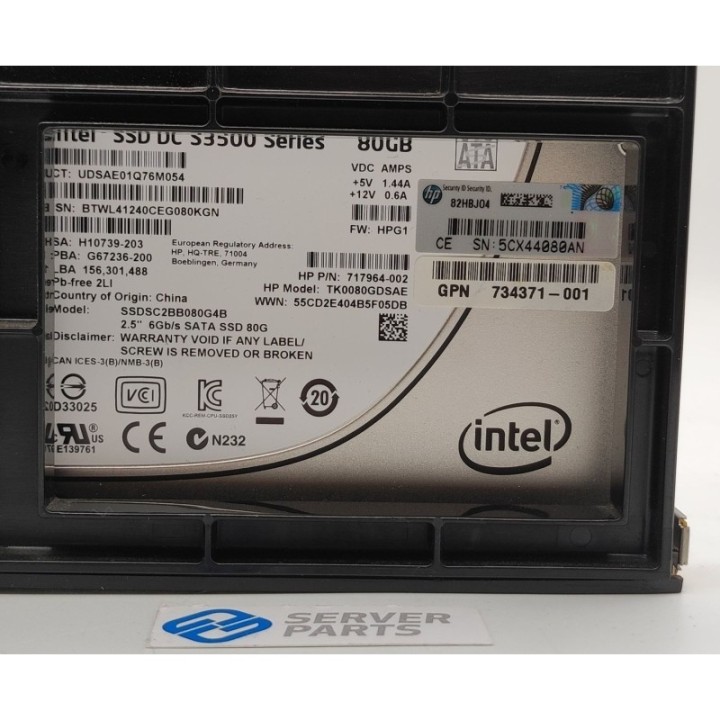 HP 80GB SATA SSD LFF 734563-001