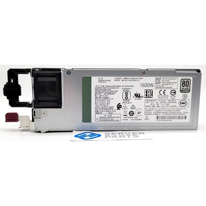HP Hot-plug PSU 1600W 863373-001 till Gen10