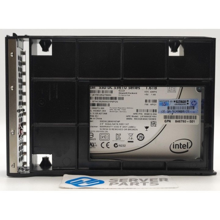 HPE 1.6TB SSD SATA LPC LFF 847034-001