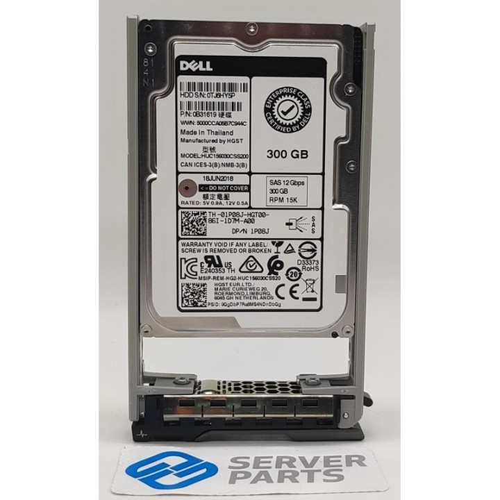 Dell 300GB 15K SAS 12G SFF 1P08J