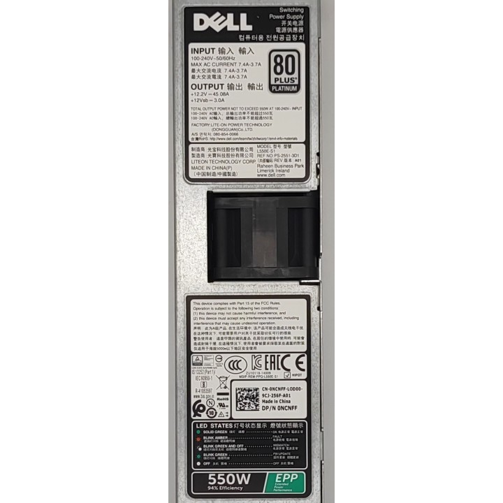 Dell Hot-plug PSU 550W NCNFF till PowerEdge R340 R440
