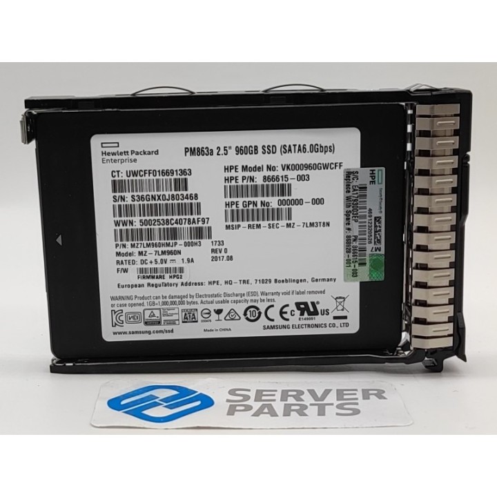 HP 960GB SSD SATA 6G SFF 868928-001