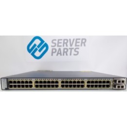 Cisco WS-C3750E-48PD-SF 48-portars GbE PoE Switch 2x X2-10GB-SR 1150W