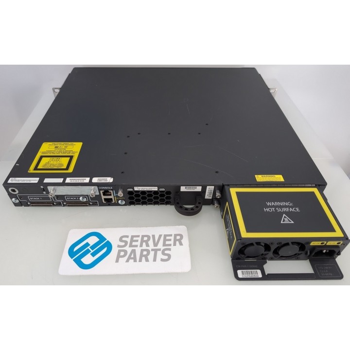 Cisco WS-C3750E-48PD-SF 48-portars GbE PoE Switch 2x X2-10GB-SR 1150W