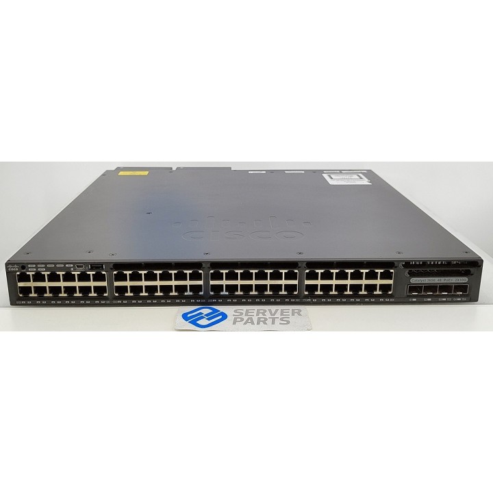 Cisco 48-port GbE PoE+ Switch 2x10GbE WS-C3650-48PD-S 2xPWR-C2-640WAC