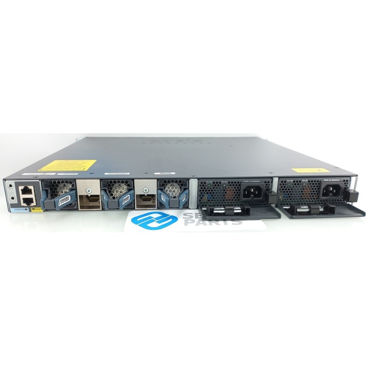 Cisco 48-port GbE PoE+ Switch 2x10GbE WS-C3650-48PD-S 2xPWR-C2-640WAC