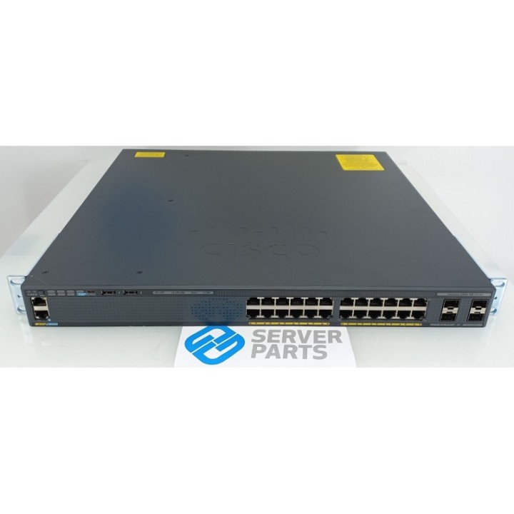 Cisco 24-port GbE PoE+ Switch WS-C2960XR-24PS-I 2xPWR-C2-640WAC C2960X-STACK