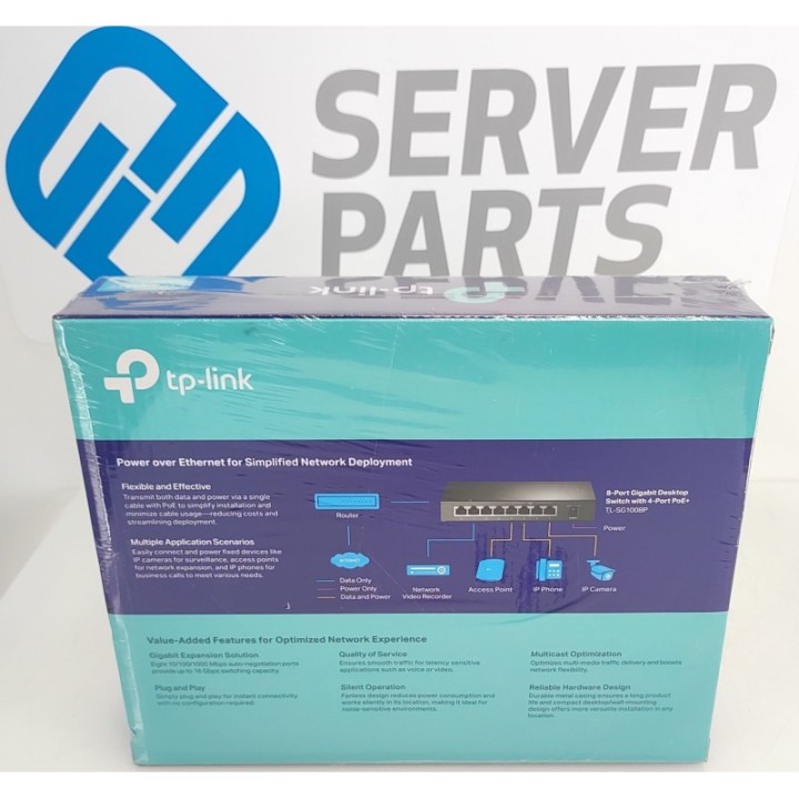 NY! TP-Link 8-port GbE PoE Switch TL-SG1008P