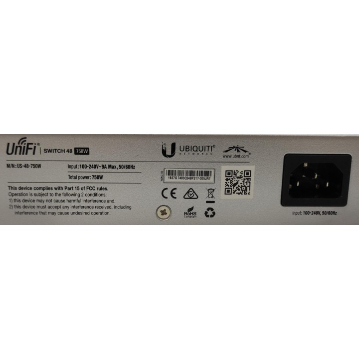 Ubiquiti UniFi 48-portars GbE PoE+ Switch US-48-750W