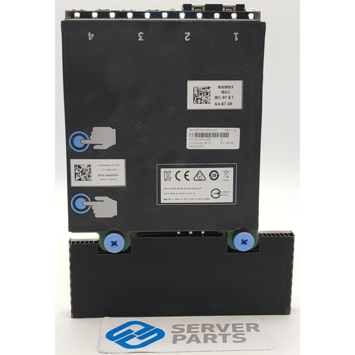 Dell BC57412 Quadport rNDC 2xGbE 2x10GbE SFP+ NWMNX