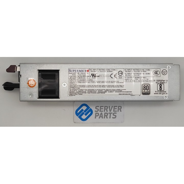 Supermicro 1U Hot-Plug PSU 400W PWS-407P-1R