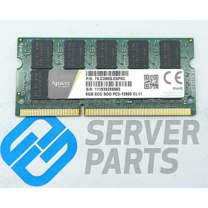 Apacer 8GB ECC PC3-12800 SODIMM CL11 76.C390G.C6P0C