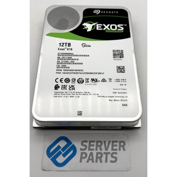 Seagate EXOS X18 12TB 7.2K SAS 12G 3.5" ST12000NM004J