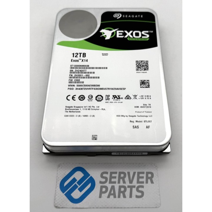 Seagate EXOS X14 12TB 7.2K SAS 12G 3.5" ST12000NM0038