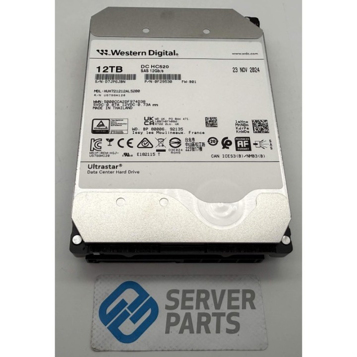WD DC HC520 12TB 7.2K SAS 12G 3.5" HUH721212AL5200