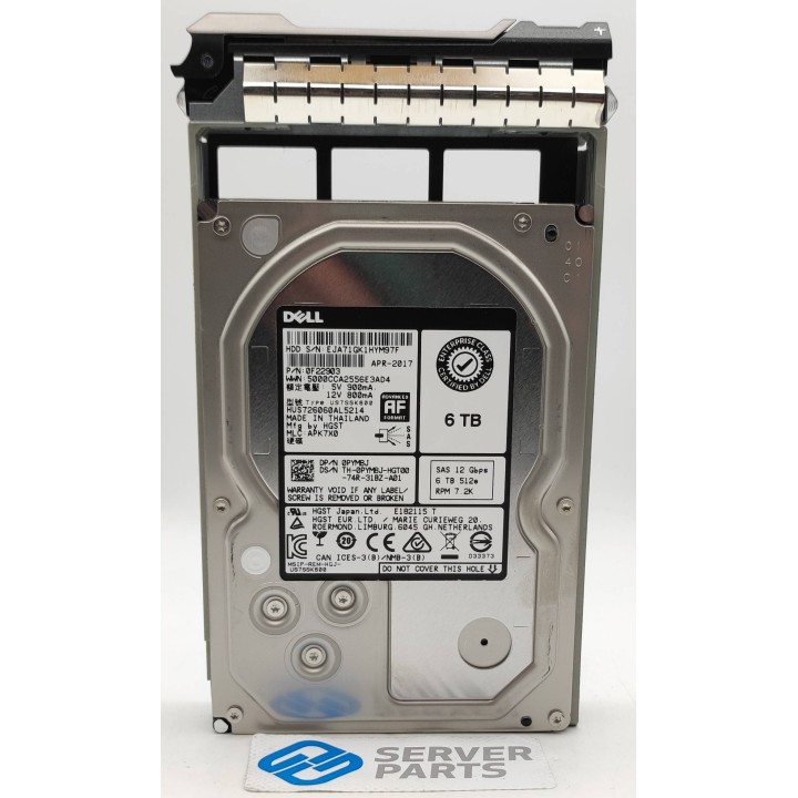Dell 6TB 7.2K SAS 12G LFF PYM8J