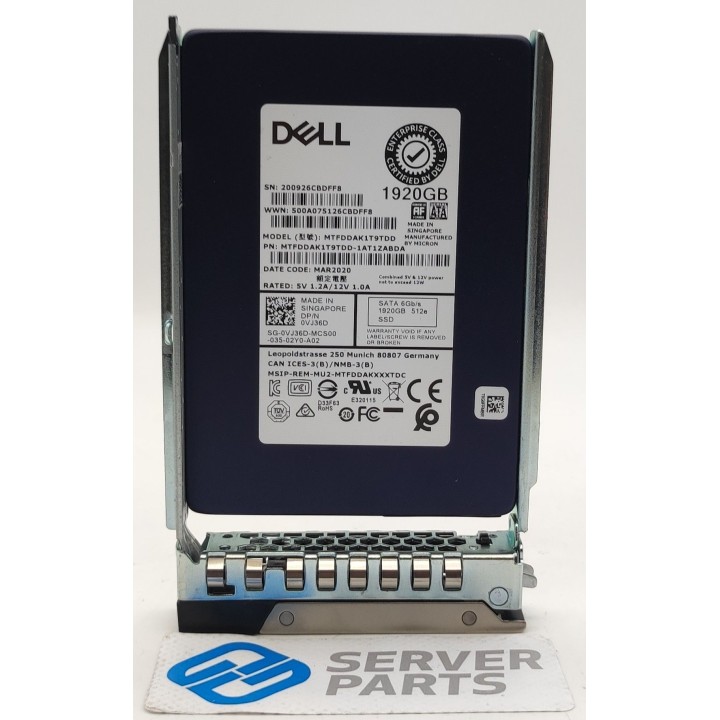 Dell 1.92TB SATA SSD Gen14 VJ36D