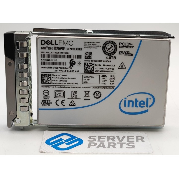 Dell 4TB SSD U.2 NVMe RI SFF 5GMK0