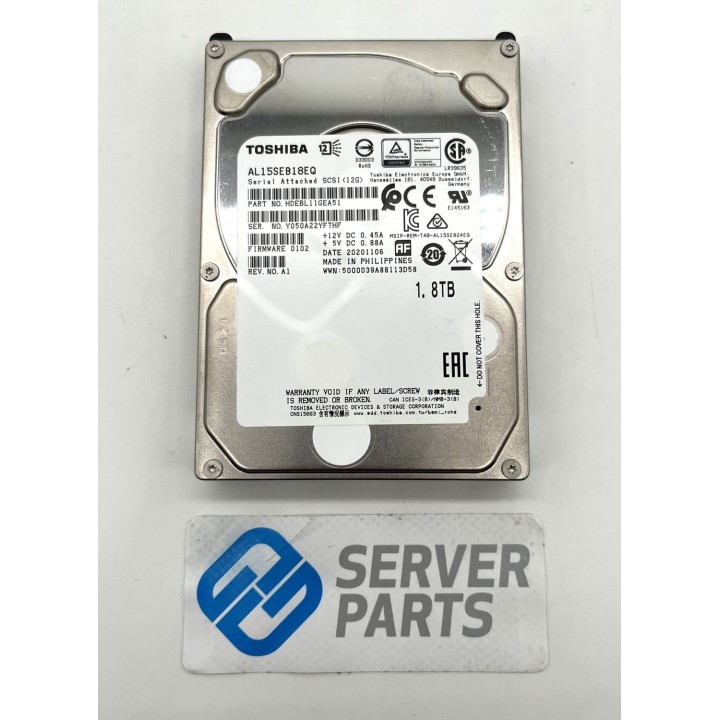 Toshiba 1.8TB 10K SAS 12G 2.5" AL15SEB18EPY