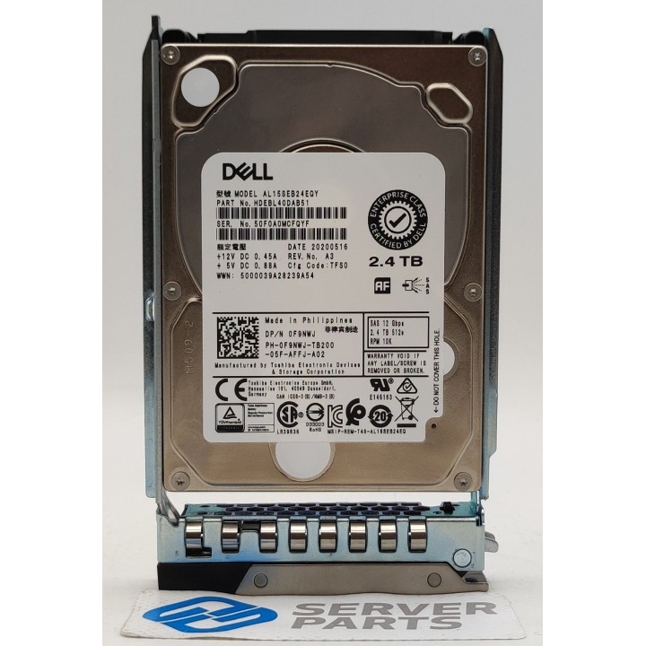 Dell 2.4TB 10K SAS 12G Gen14 SFF F9NWJ
