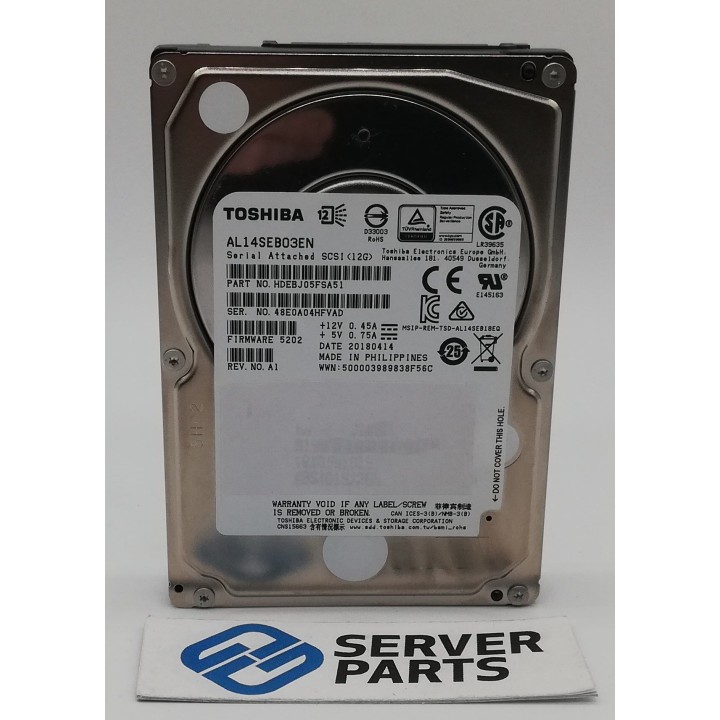 Toshiba 300GB 10K SAS 12G 2.5" AL14SEB03EN