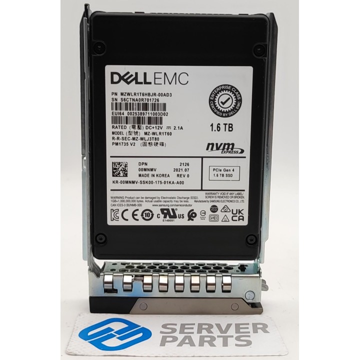 Dell 1.6TB SSD U.2 NVMe MU SFF 0MNMV