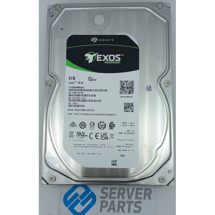 Seagate 6TB 7.2K SAS 12G 3.5" Exos 7E10 ST6000NM020B