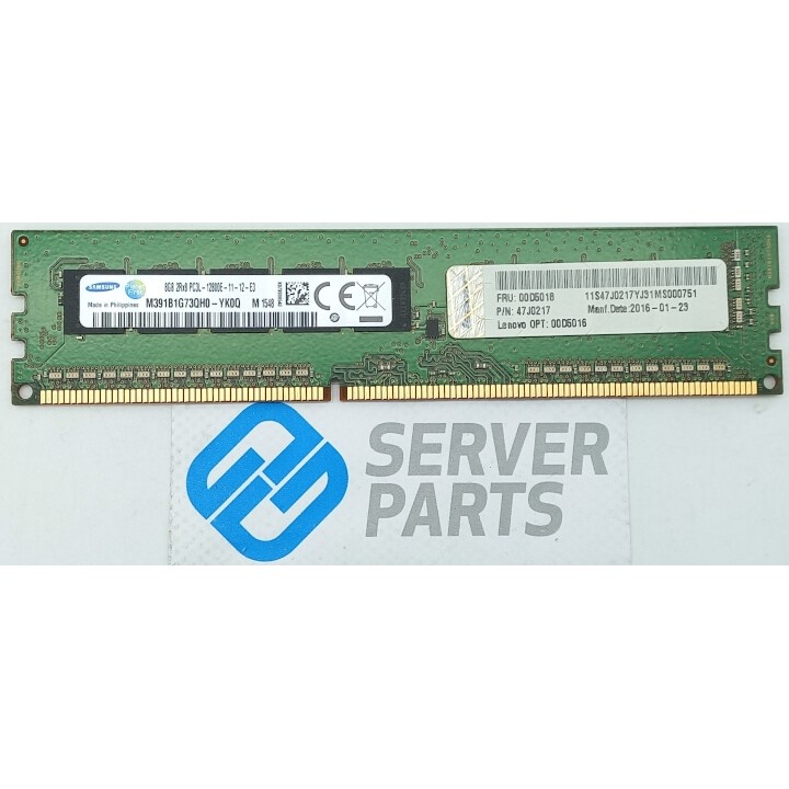 Lenovo 8GB DDR3 PC3L-12800E ECC UDIMM FRU 00D5018