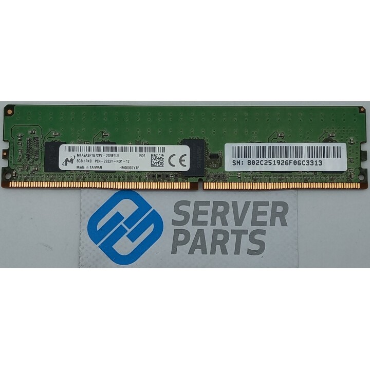 Micron 8GB DDR4 PC4-2933Y-RD1 ECC RDIMM MTA9ASF1G72PZ-2G9E1