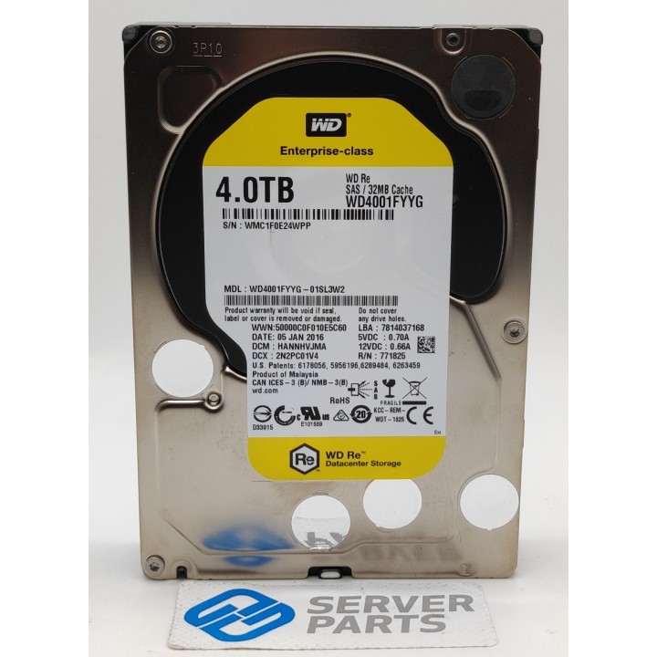 WD Enterprise 4TB 7.2K SAS 6G 3.5" WD4001FYYG