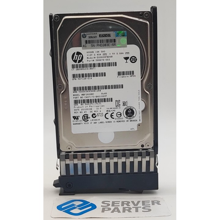 HP 600GB 10K SAS 6G DP Gen7 SFF 581311-001
