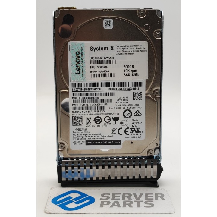Lenovo 300GB 10K SAS 12G SFF 00WG686