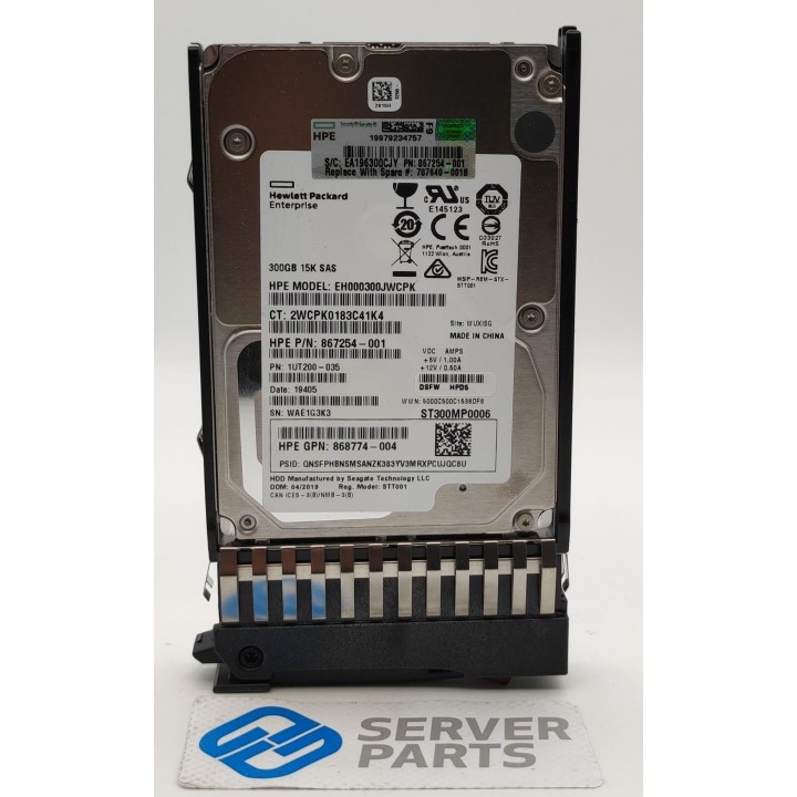 HP 300GB 15K SAS 12G DP SFF Gen7 787640-001