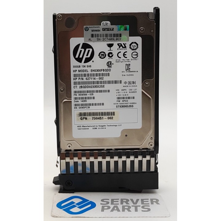 HP 300GB 15K SAS 6G SFF Gen7 730705-001