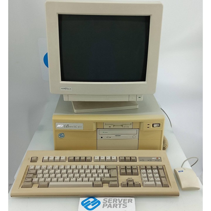 Retro Dektop AST Bravo LC 4/33 med CRT Tangentbord Mus