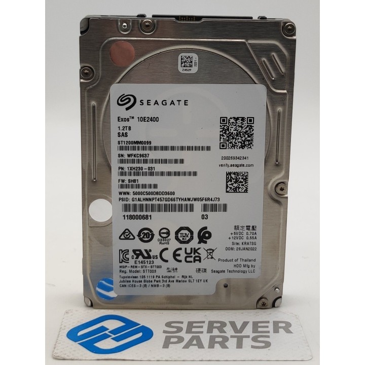 Seagate 1.2TB 10K SAS 12G 2.5" ST1200MM0099