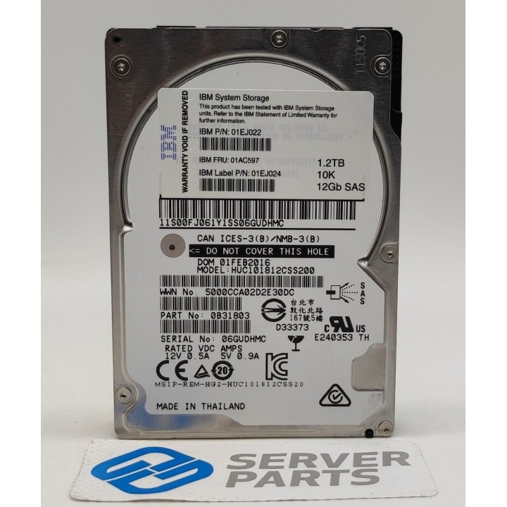 HGST 1.2TB 10K SAS 12G 2.5" HUC101812CSS200